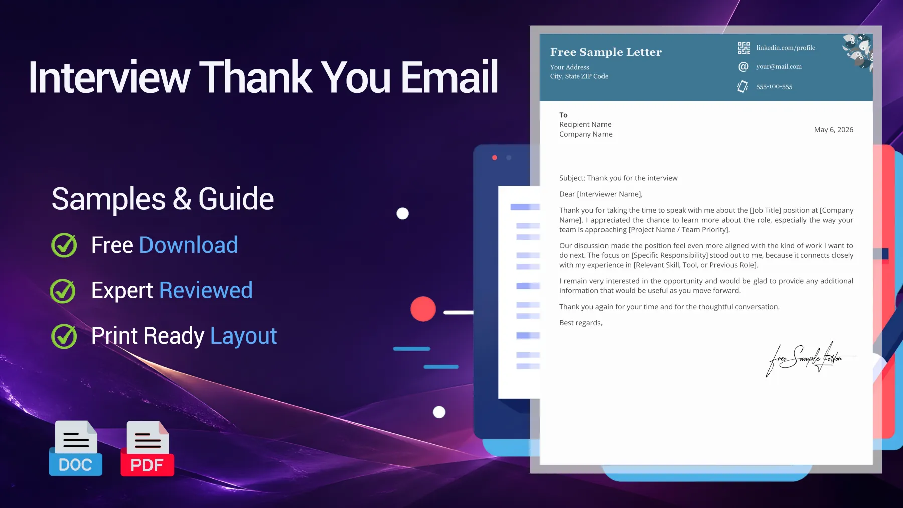 Example of an interview thank-you email for a job candidate after a meeting