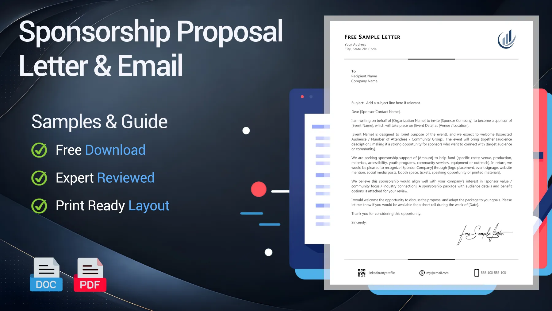 Example of a sponsorship proposal letter for an event, project or organization