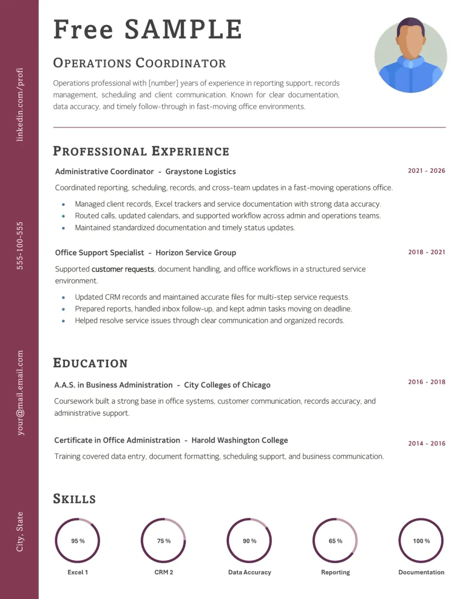 Preview of the Free ATS-Friendly CV Example You Can Download