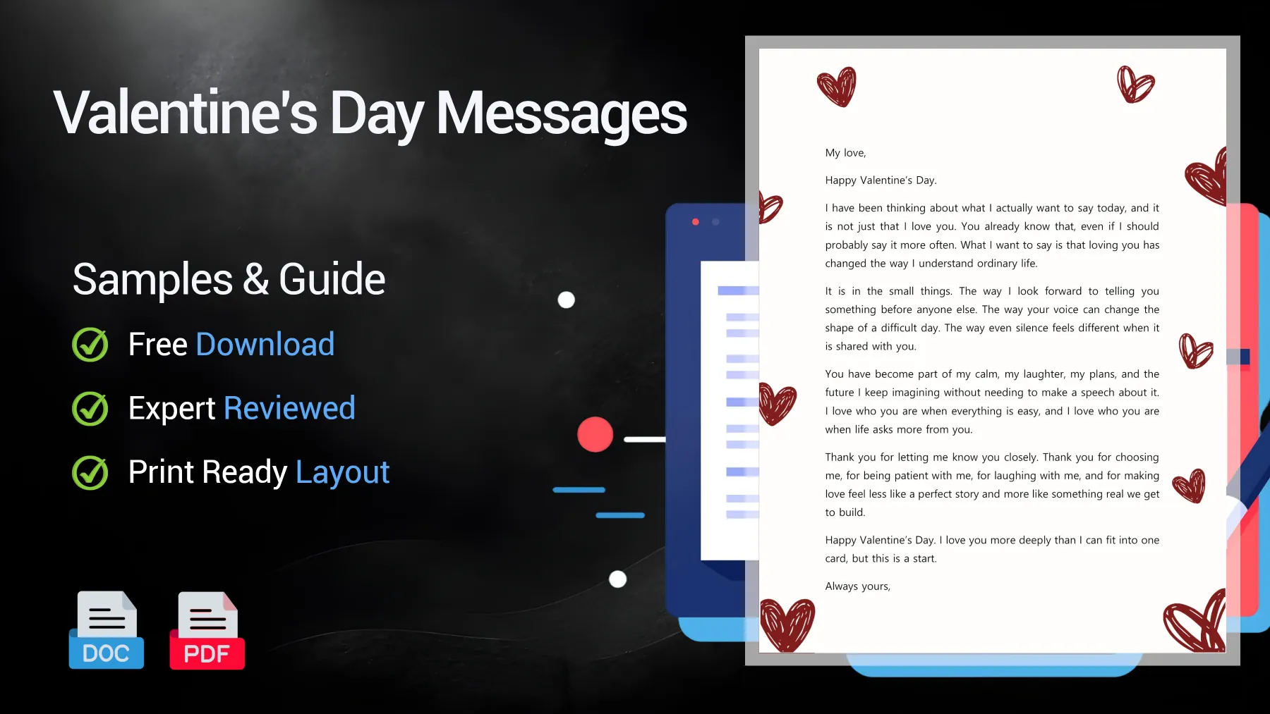 Example of Valentine’s Day messages and romantic card wishes for your love