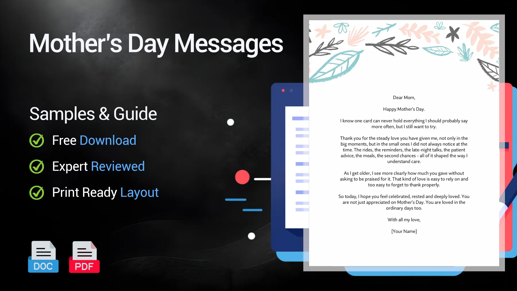 Example of Mother’s Day messages and card wording for mom, grandma and mother figures
