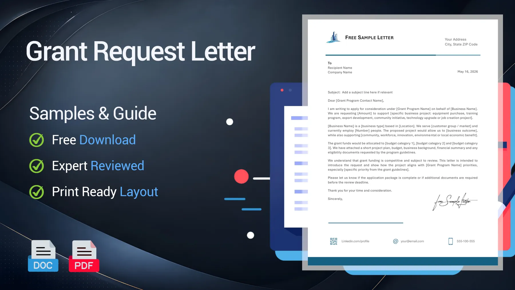 Example of a grant request letter for business funding and project support