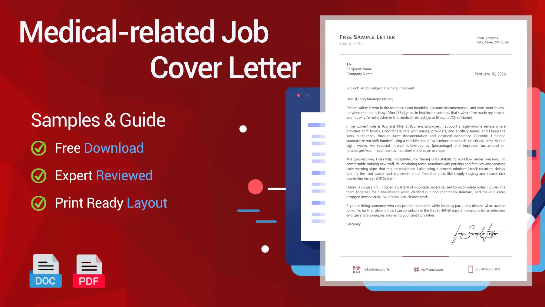 Example of a Medical Positions cover letter for a healthcare position
