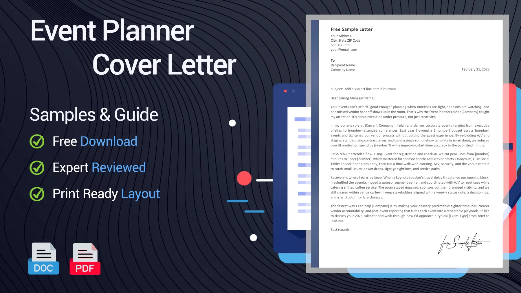 Example of an Event Planner cover letter for an Event Planner position