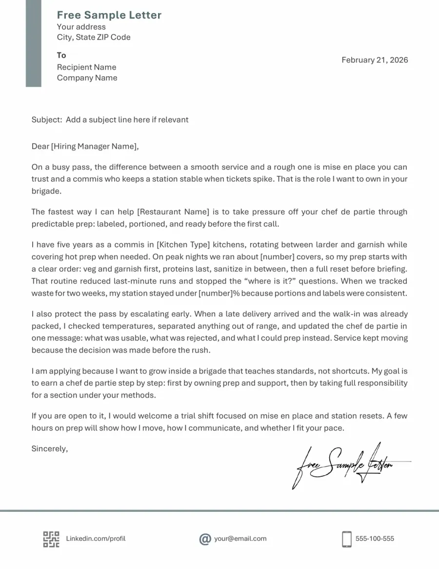 Preview the Cover Letter Template Before You Download (Word/PDF)