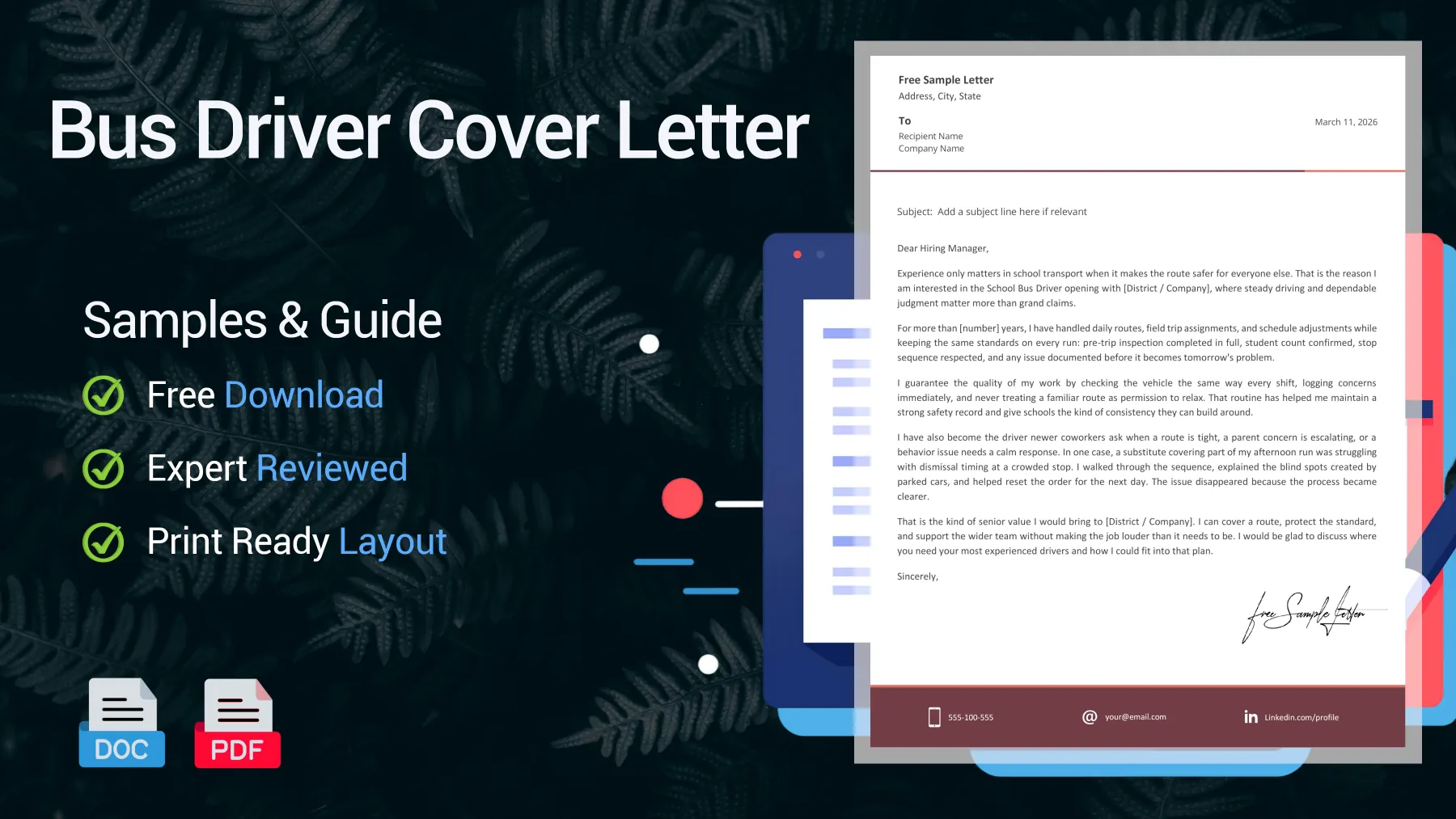 Example of a bus driver cover letter for a transit position
