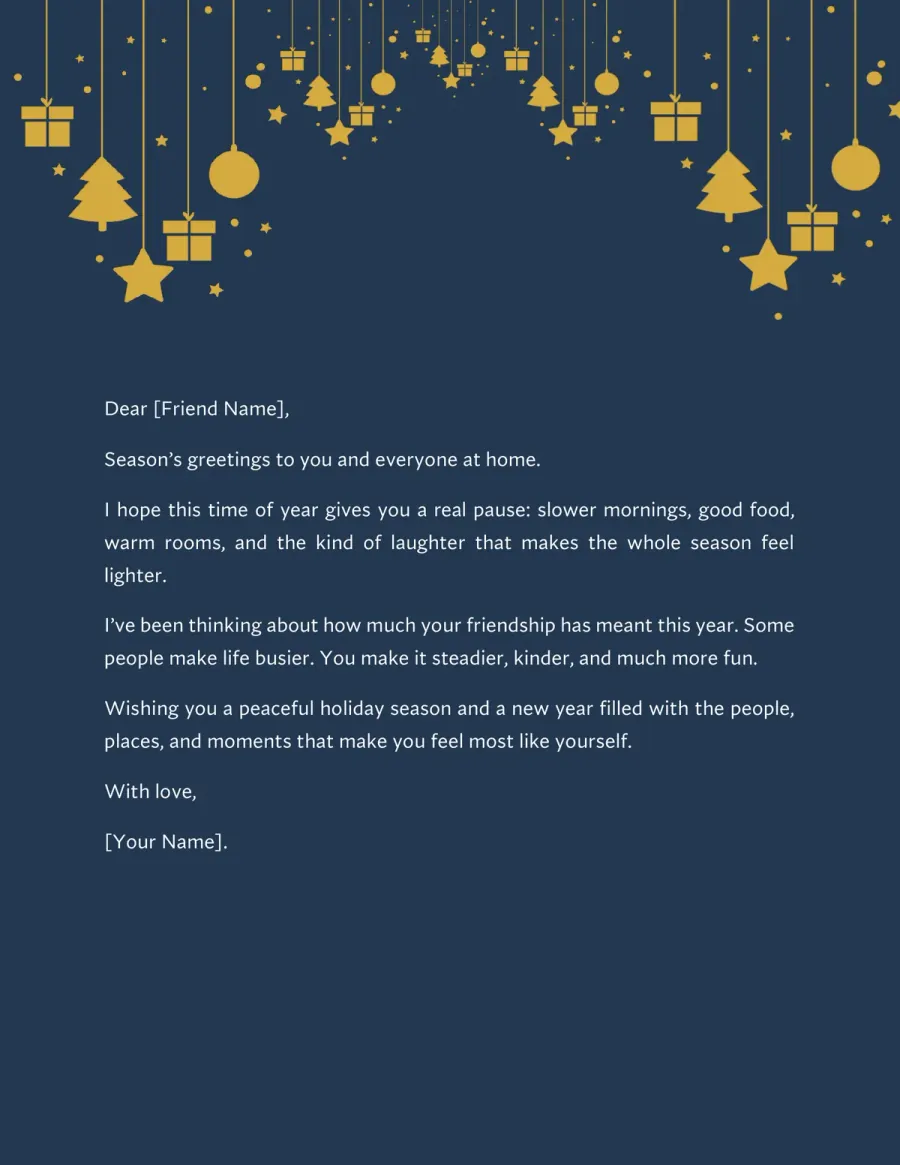 Preview of the Season’s Greetings Template You Can Download