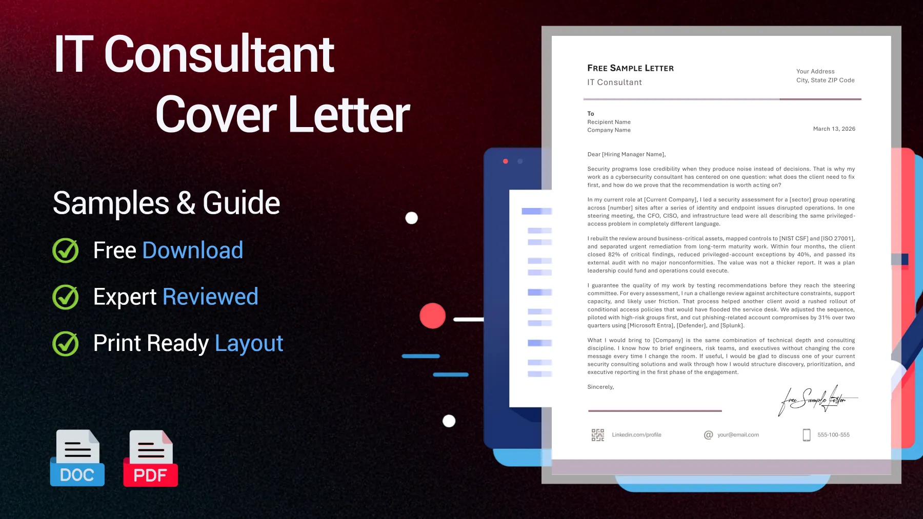 Example of an IT consultant cover letter for a technology consulting position