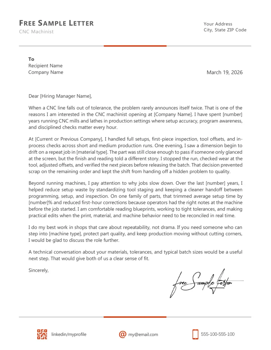 Machine Operator Template Preview Before Word and PDF Download