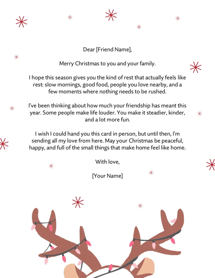Preview of the Christmas Wishes Template You Can Download