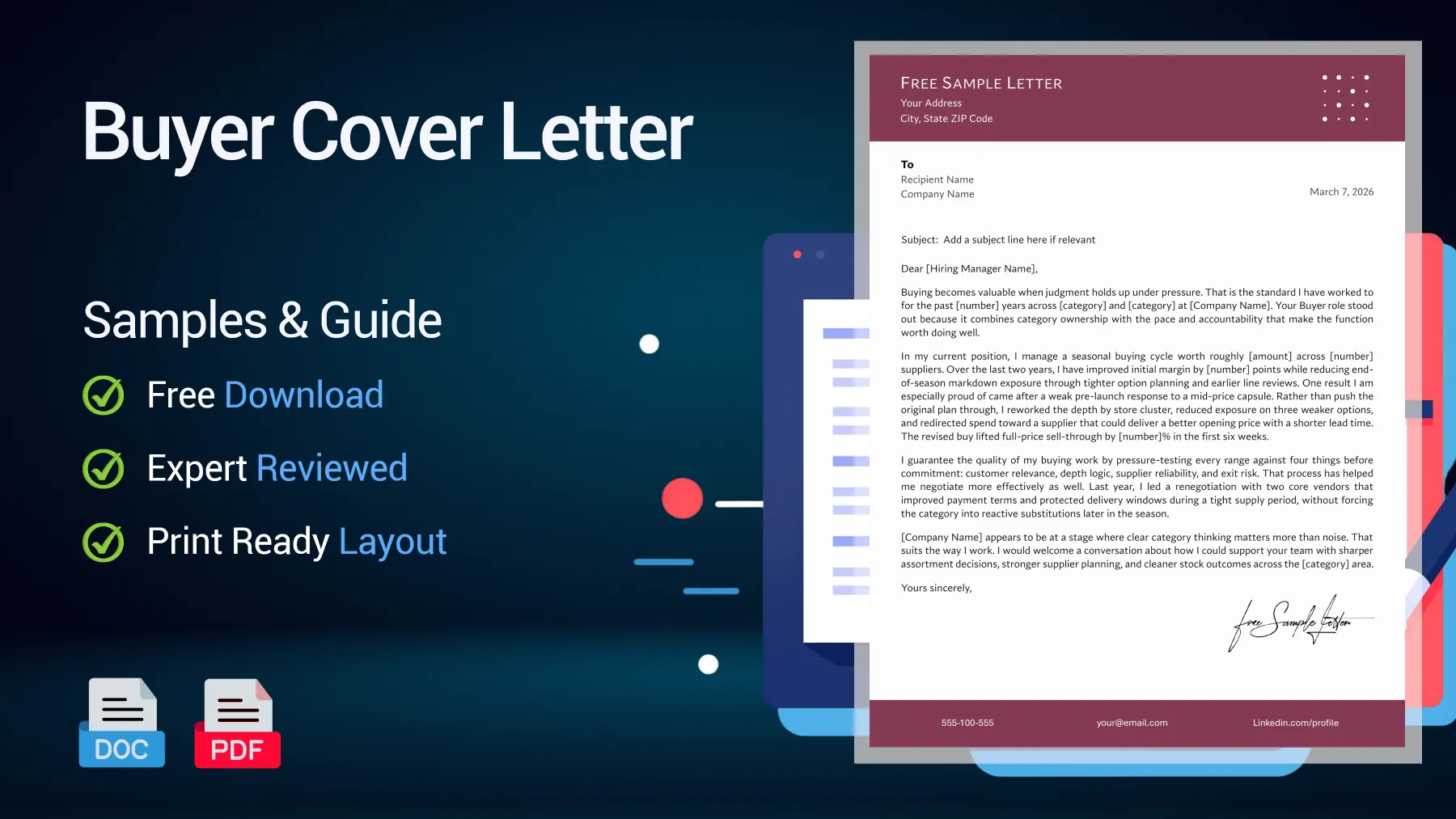 Example of a buyer cover letter for a buyer position