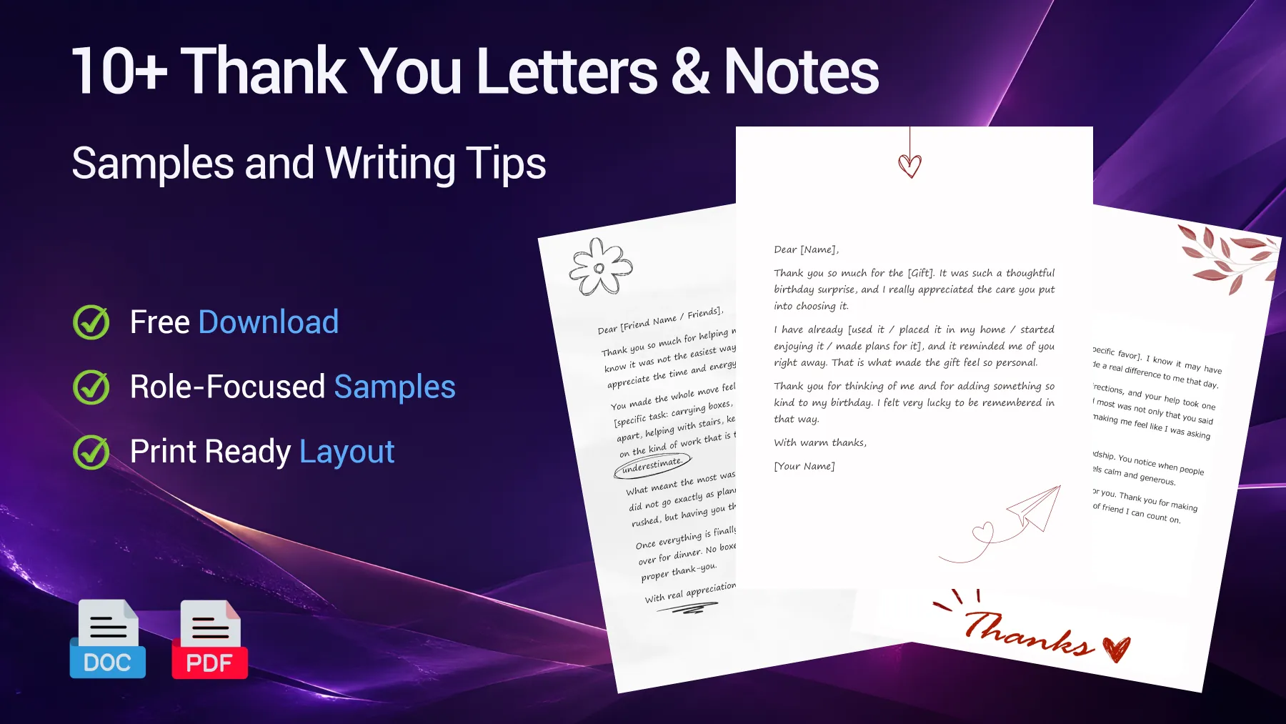 Thank-you letter, note and appreciation message examples for personal and professional occasions