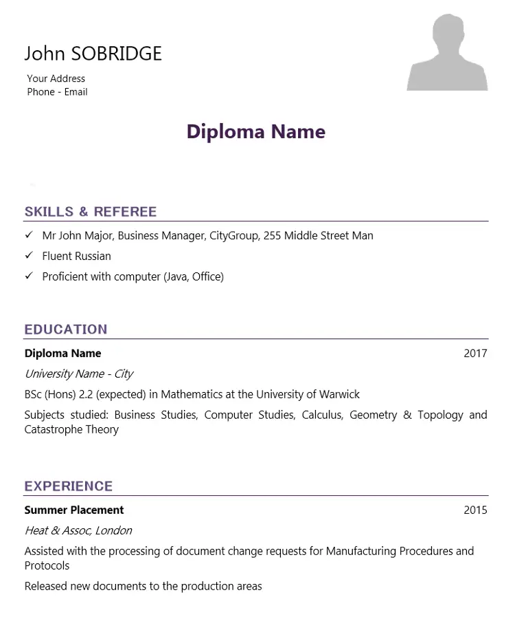 College Student CV