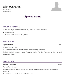 University Student Resume