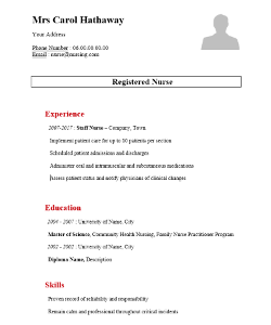 Nursing Resume
