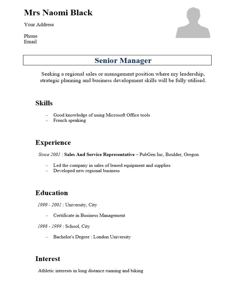 Manager CV