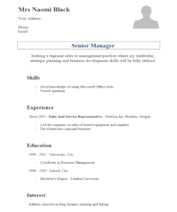 Management Resume